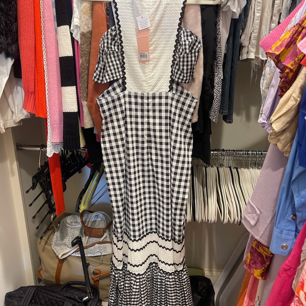 Black and White Gingham Dress - Picture 2 of 7